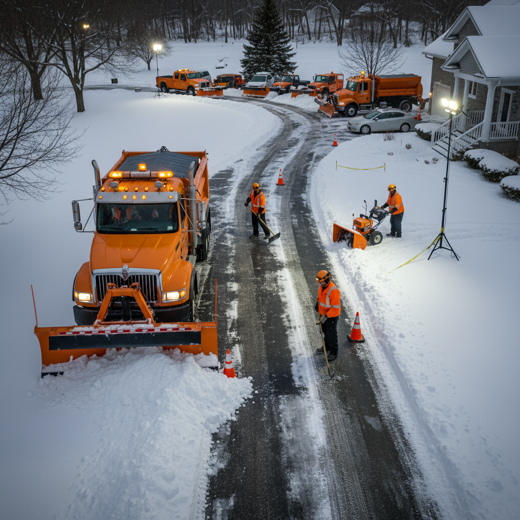 Professional snow removal service